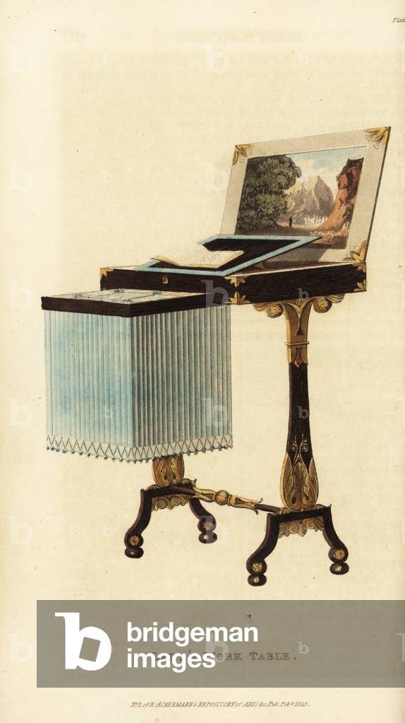 Elegant lady’s work table, Regency era