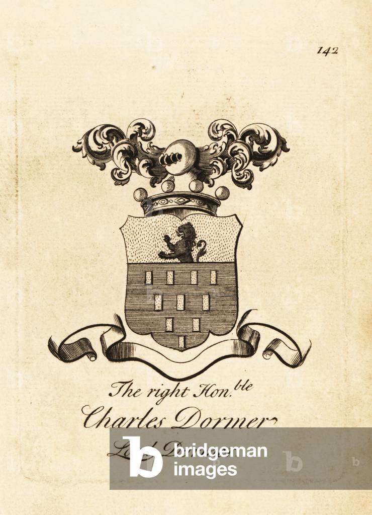 Coat of arms of the Right Honourable Charles Dormer, Lord Dormer, 5th Baron Dormer, 1668–1728