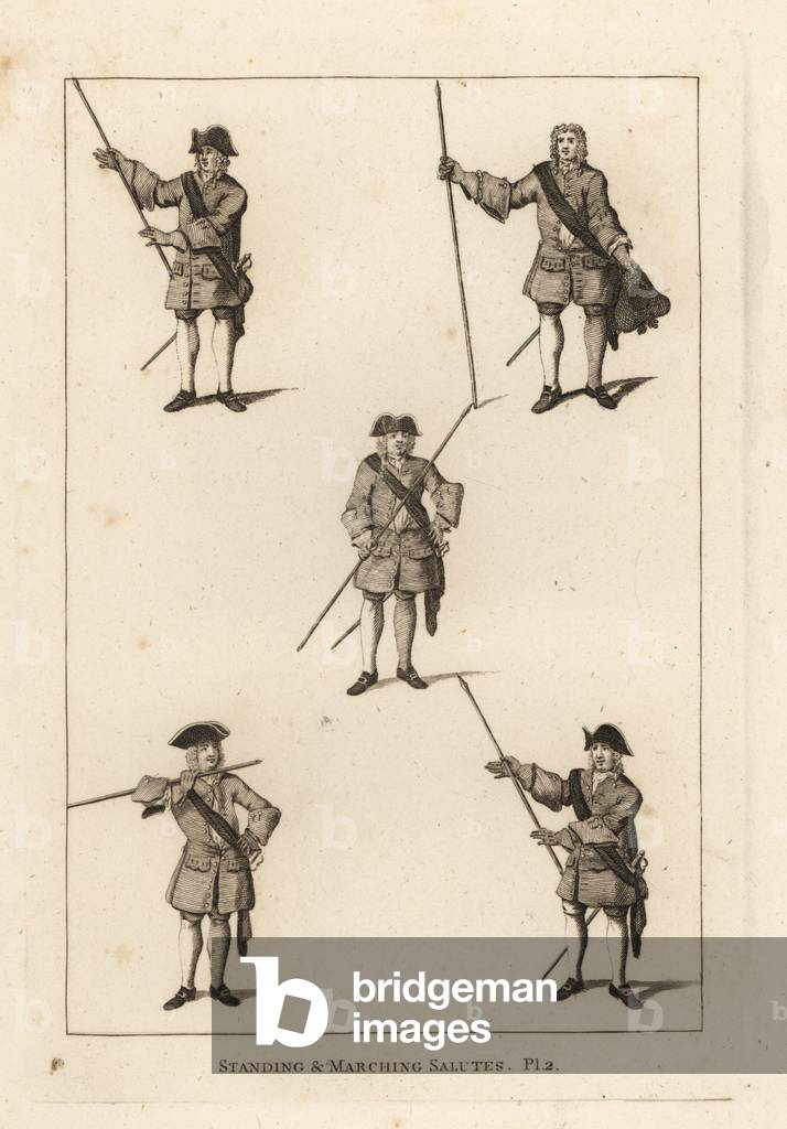 The standing and marching salute exercises