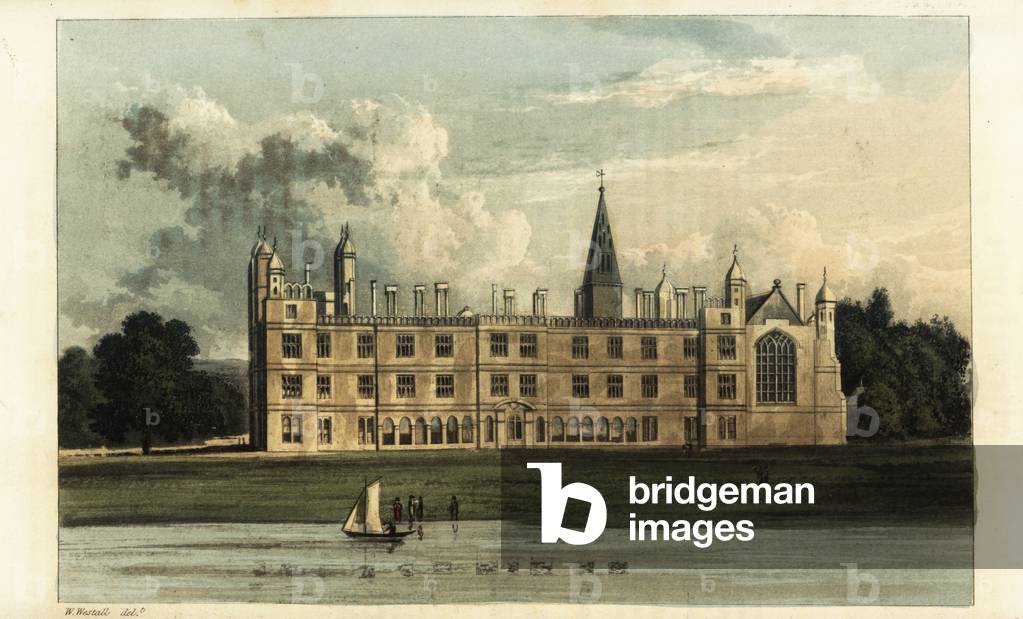 St.. Jermain, Cornwall, the seat of the Earl St. Germain, 1825 (engraving)