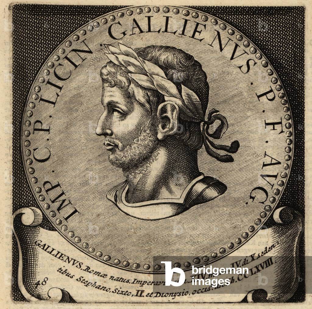 Portrait of Roman Emperor Gallienus.
