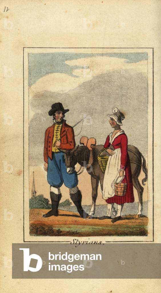 Styrian peasants with donkey, 1818