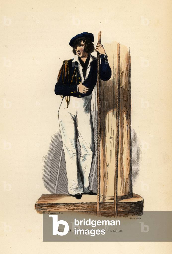 Uniform of a naval student of the first grade, 1844 (print)