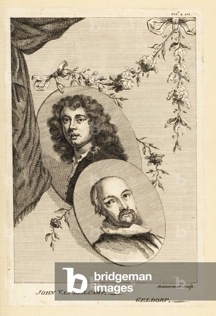 Portait medallions of Jan van Belcamp and George Geldorp