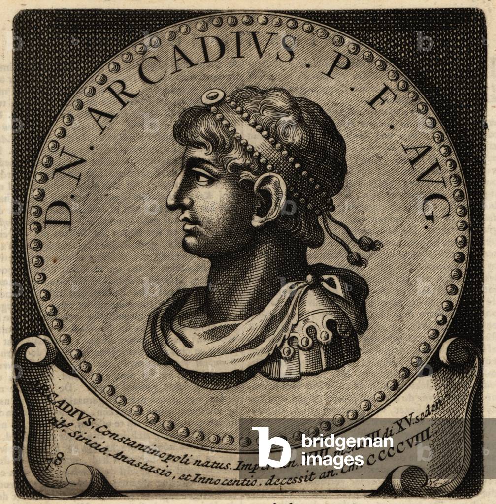 Portrait of Roman Emperor Arcadius.