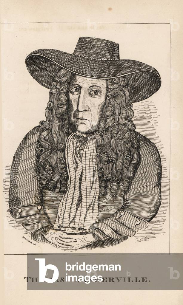 Thomas Baskerville, whimsical enthusiast, recluse and Oxford scholar, aged 70. Engraving by George Cruikshank from James Caulfield's Portraits, Memoirs and Characters of Remarkable Persons, London, 1819.