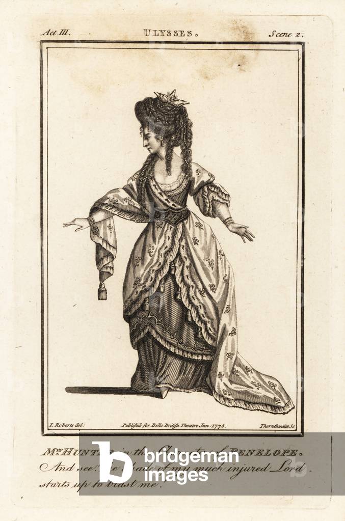 Mrs Maria Hunter in the character of Penelope in Nicholas Rowes Ulysses