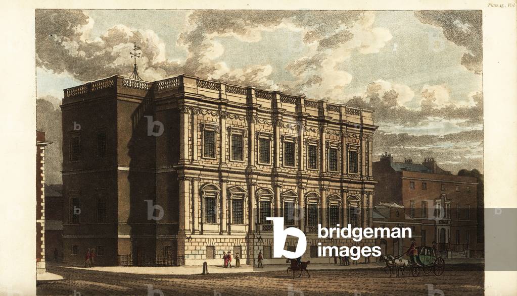The Banqueting House, Whitehall, London, 1816 (engraving)
