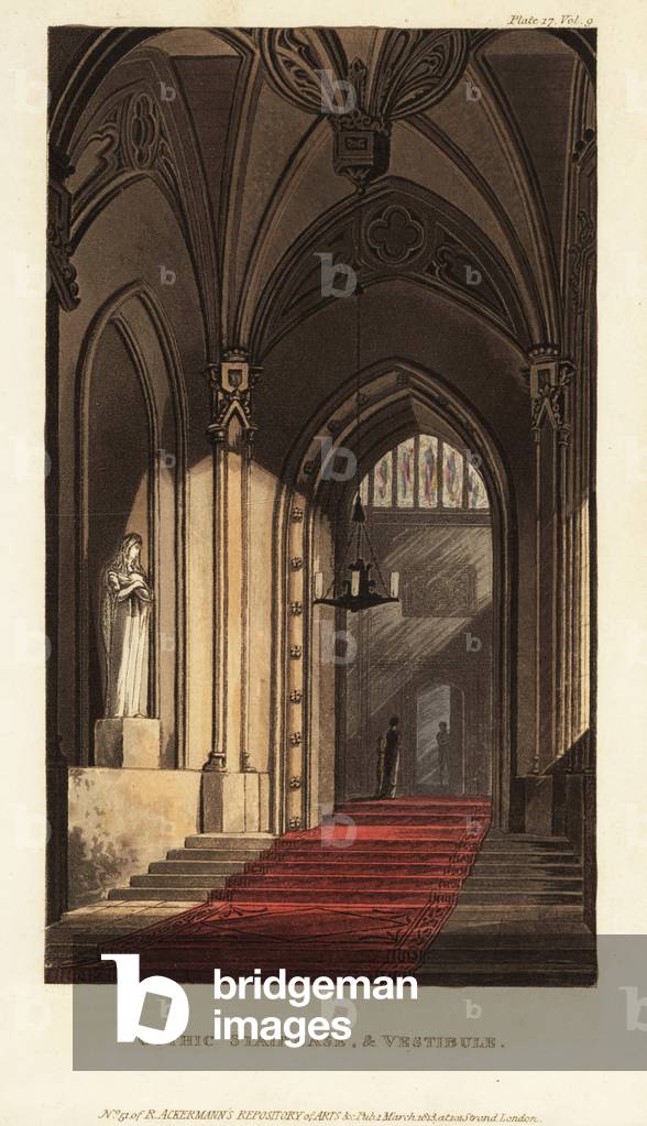 Gothic staircase and vestibule