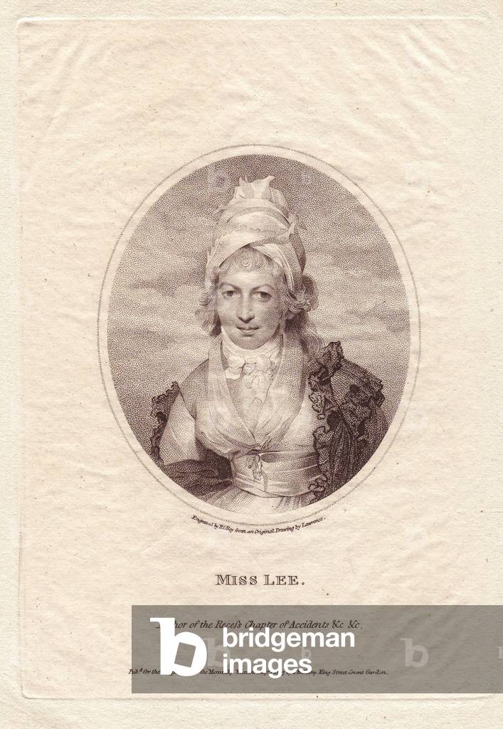 Miss Sophia Lee (1750-1824), English female writer and author of the popular historical romance “” The Recess””” and the comedy “” Chapter of Accidents.”