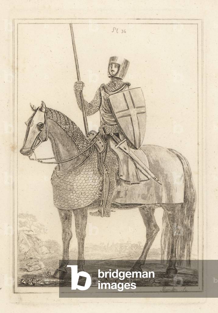 Knight or man at arms in armour of the time of King Henry II