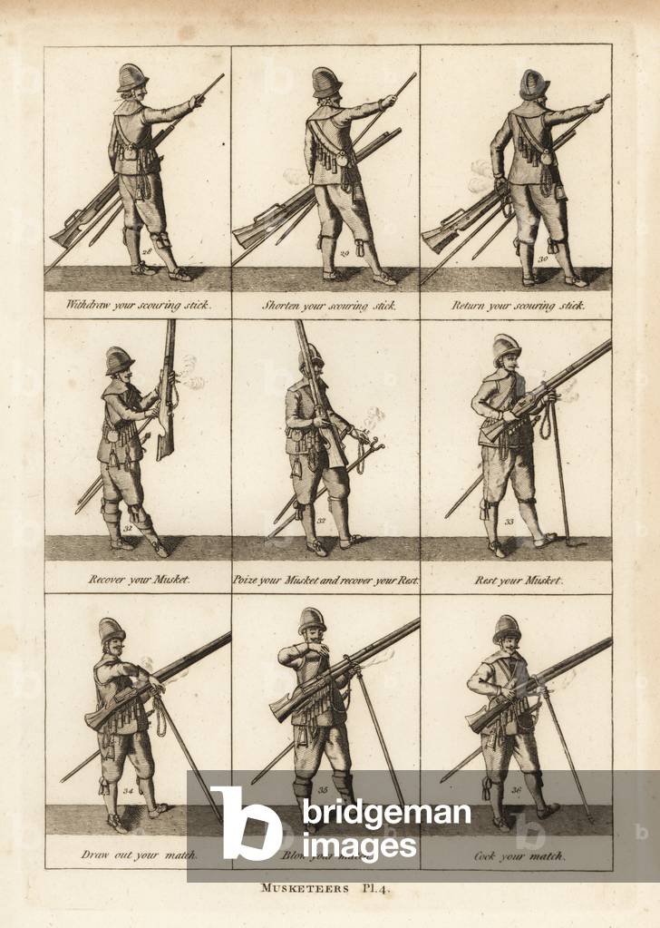 Military exercises of musketeers