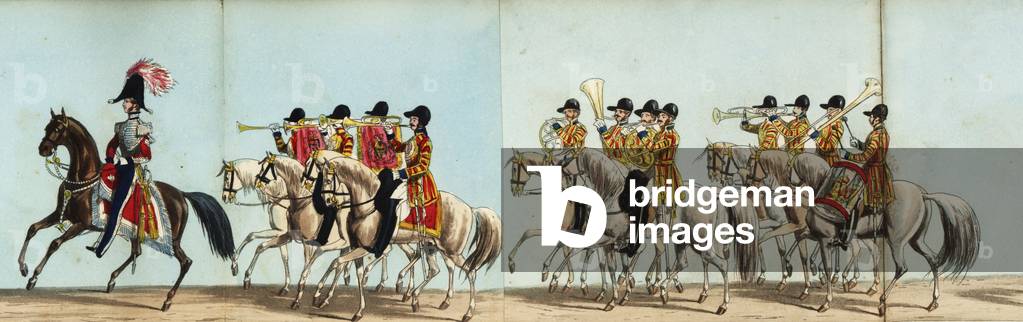 Queen's Equerry and Mounted Band of a regiment of the Household Brigade in Queen Victoria's coronation parade