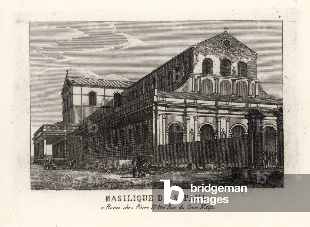 View of the Basilica of St. Paul outside the Walls, Rome