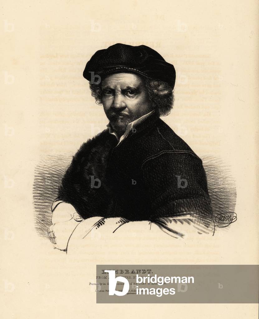 Rembrandt, Dutch painter, 1827 (lithograph)