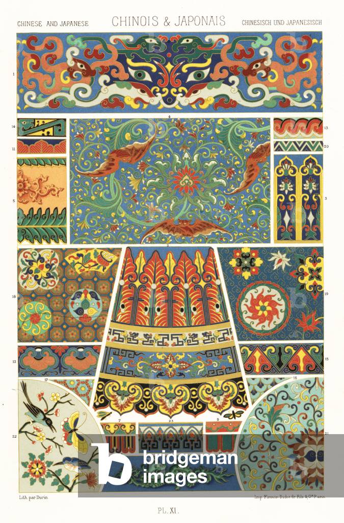 Chinese and Japanese art: cloisonne enamel.1869-1873 (chromolithograph)