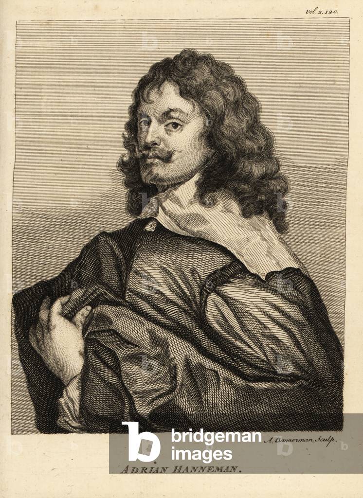 Portrait of Adriaen Hanneman, Dutch Golden Age painter best known for his portraits of the exiled British royal court, circa 1603-1671