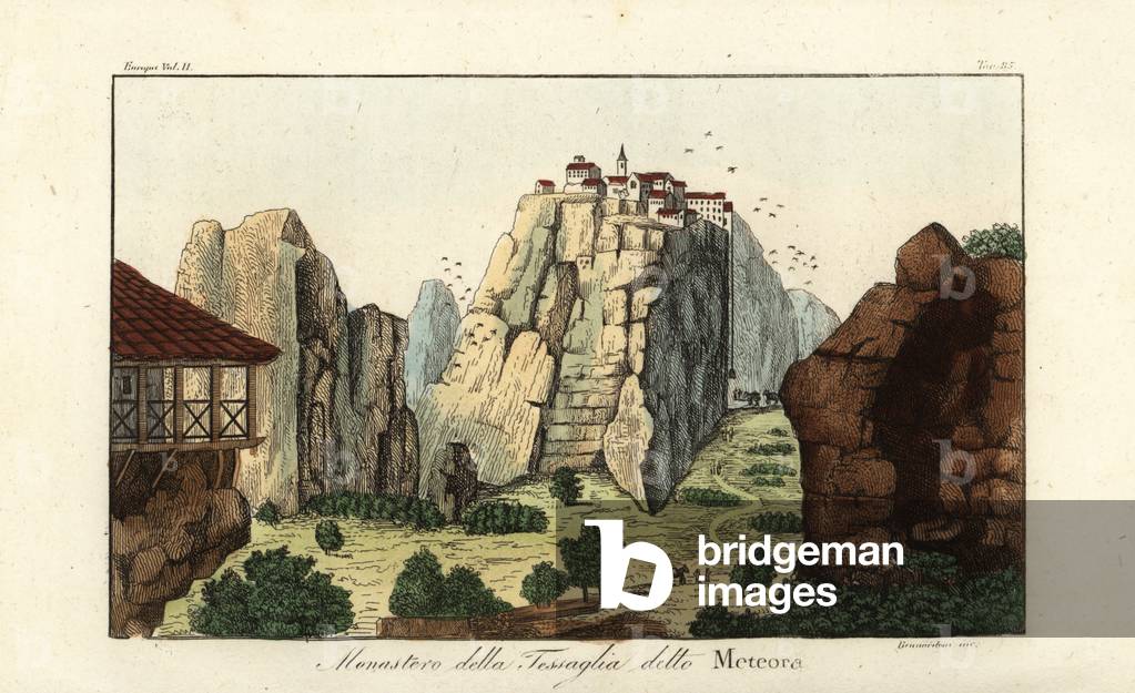 Eastern Orthodox monastery on Meteora rock, Thessaly, Greece