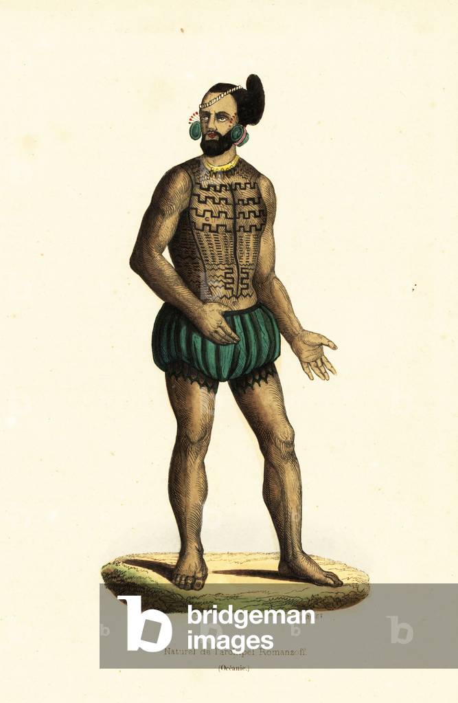 Native man of Tikei Island, Tuamotu group, French Polynesia