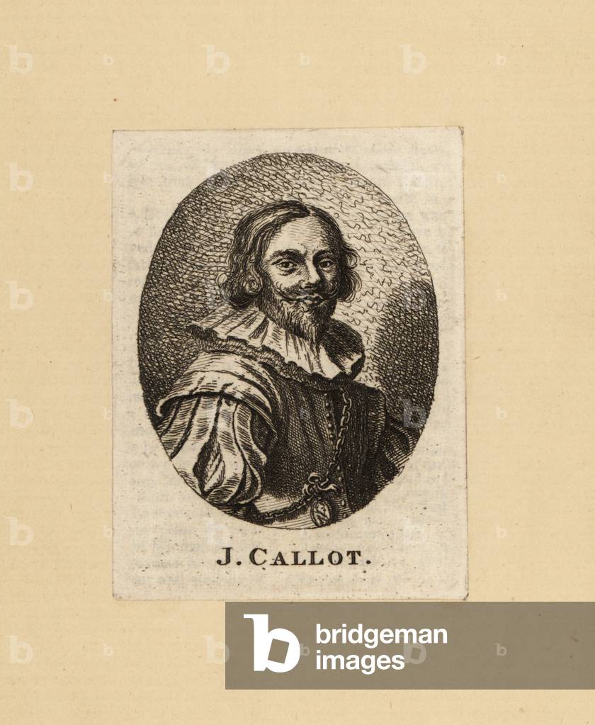 Oval portrait of Jacques Callot, Baroque printmaker and draftsman from the Duchy of Lorraine, circa 1592-1635