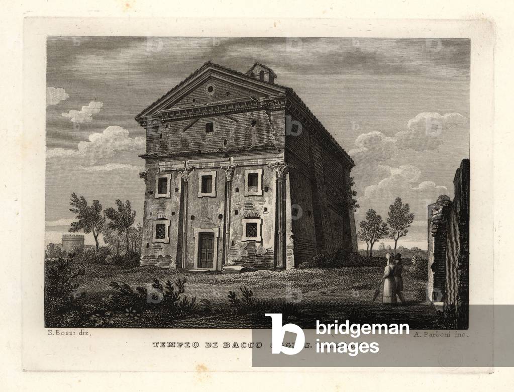 View of the Temple of Bacchus, Rome, now St