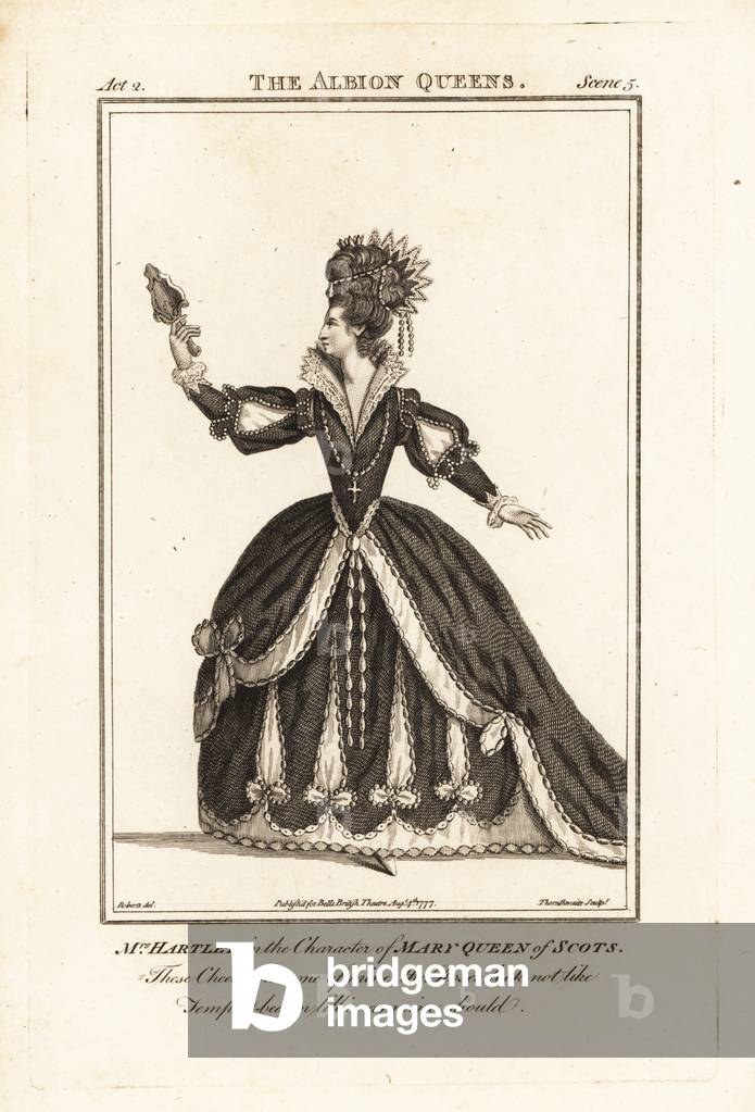 Mrs Elizabeth Hartley in the character of Mary Queen of Scots in John Banks The Albion Queen, Covent Garden Theatre, 1779