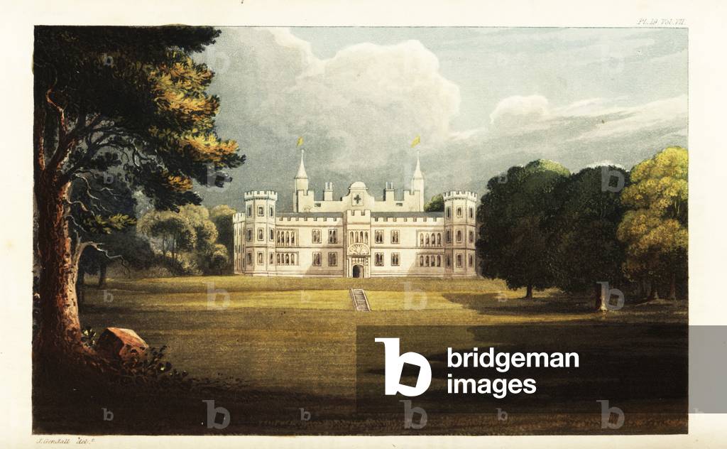 Mount Edgcumbe, Cornwall, seat of the Richard Edgcumbe, 1826 (engraving)