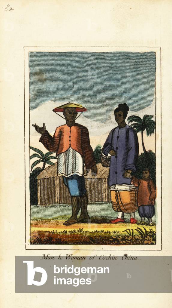 Man and woman of Cochin China (Vietnam) 1818