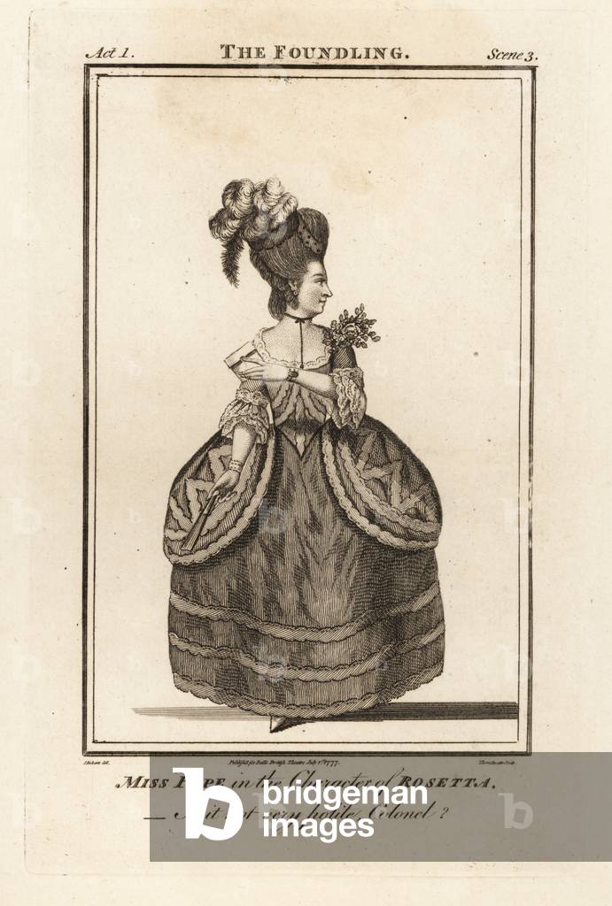 Miss Jane Pope in the character of Rosetta in Edward Moores The Foundling, Drury Lane Theatre, 1764
