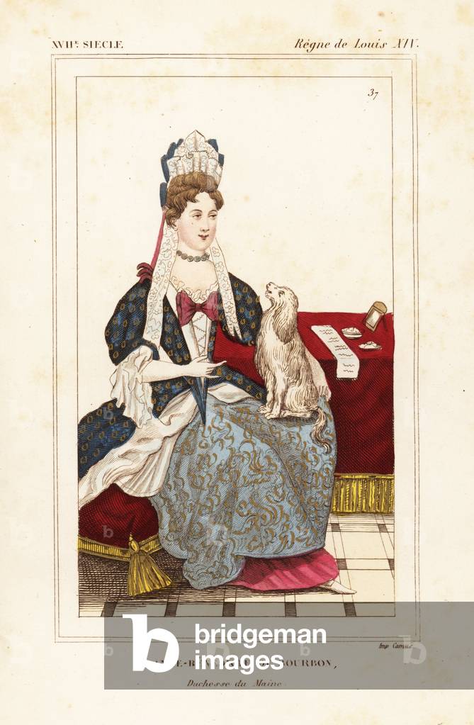 Anne-Benedicte de Bourbon, Duchess of Maine, 1852 (litho)