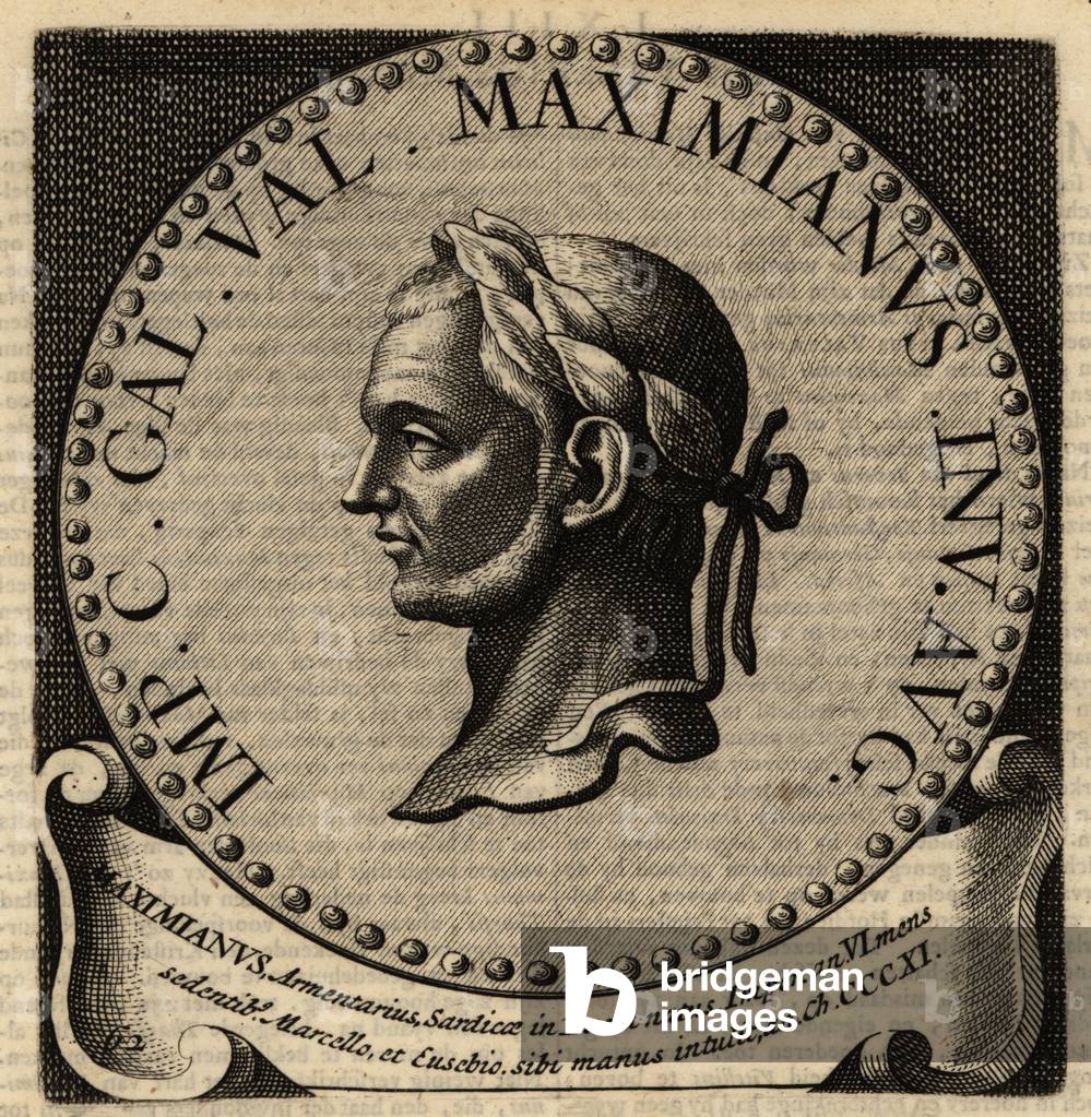 Portrait of Roman Emperor Maximian.