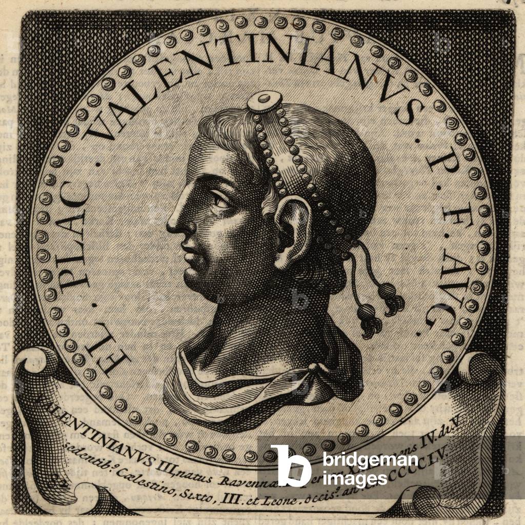 Portrait of Roman Emperor Valentinian III.