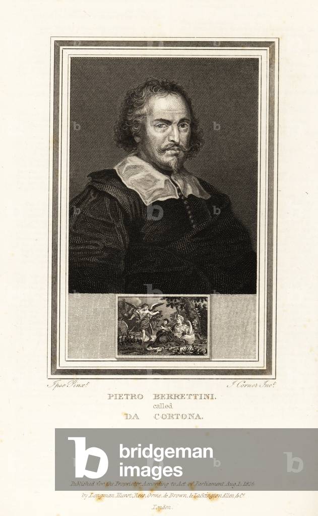 Portrait of Pietro da Cortona, Italian Baroque painter and architect, 1596-1669