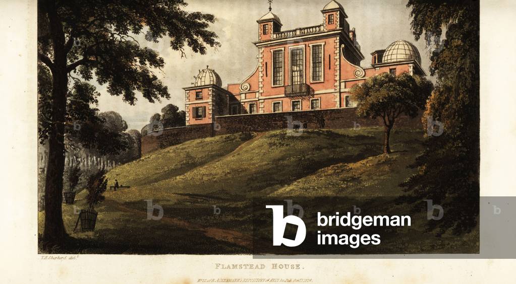 The Royal Observatory or Flamsteed House, Greenwich Park, 1823 (engraving)