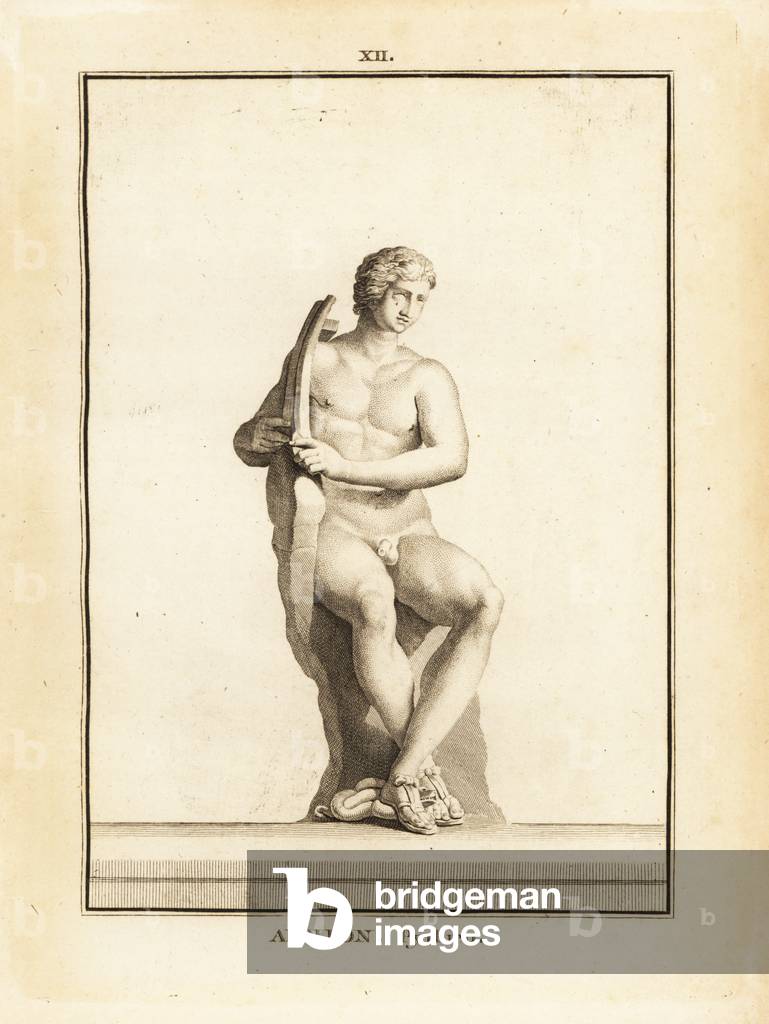 Statue of Pythian Apollo, patron of Delphi, with lyre