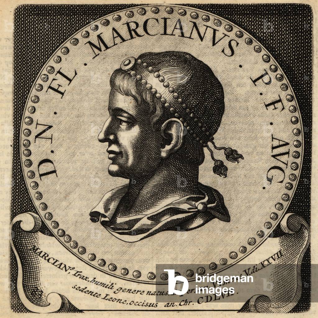 Portrait of Roman Emperor Marcian.