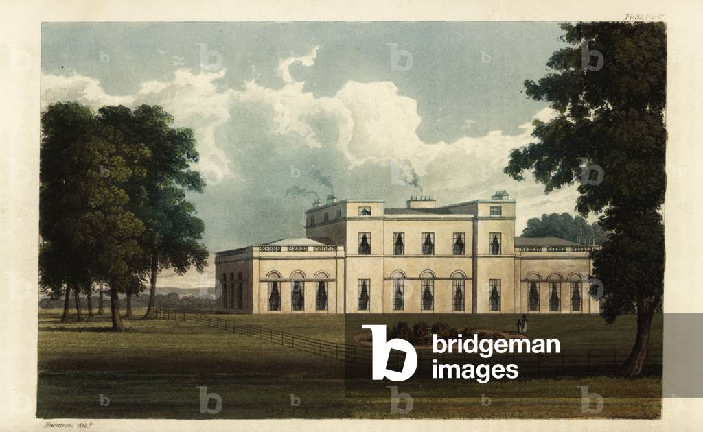 Mount Edgcumbe, Cornwall, seat of the Richard Edgcumbe, 1825 (engraving)