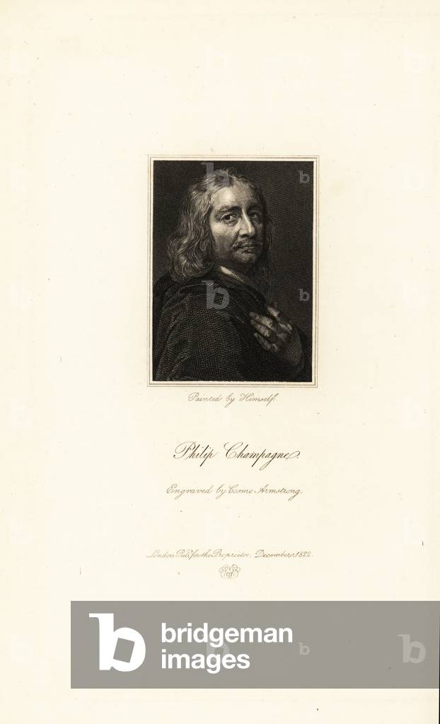 Portrait of Philippe de Champaigne, French Baroque-era painter, a major exponent of the French school, 1602-1674