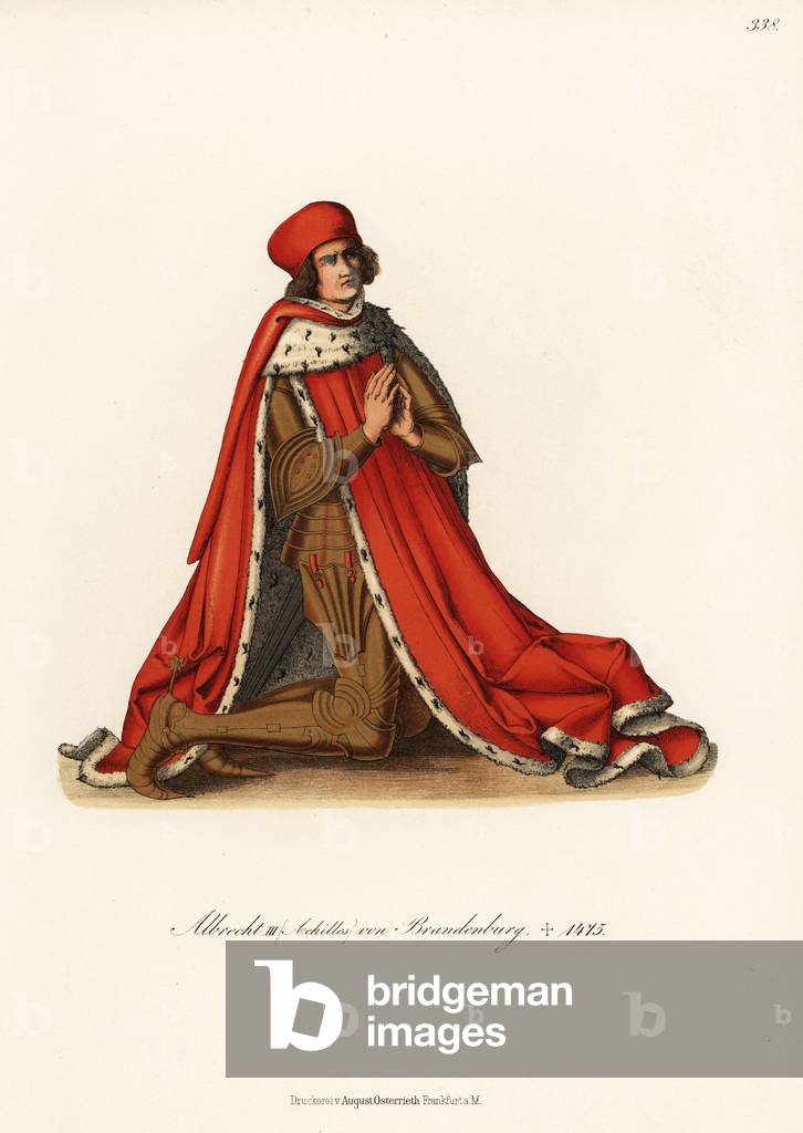 Albrecht III, Achilles, Elector of Brandenburg, died 1475, 1889 (chromolithograph)