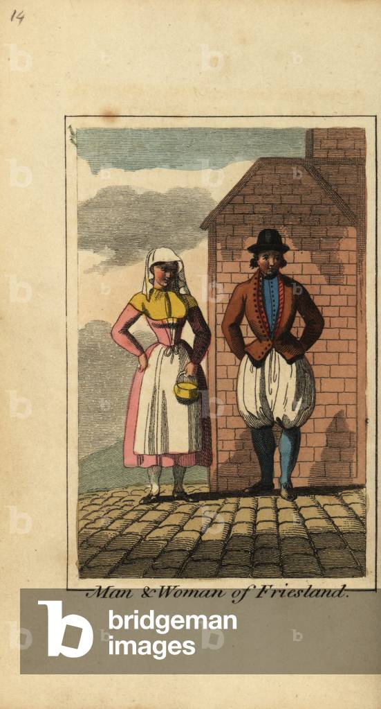 Man and woman of Friesland, Holland, 1818