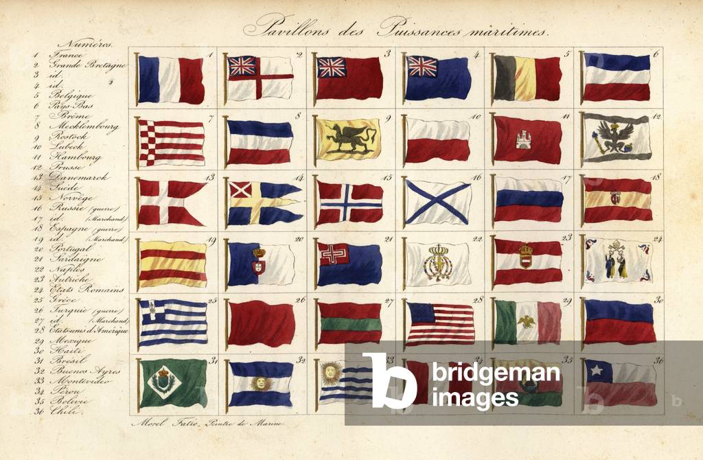Flags of the maritime powers (print)