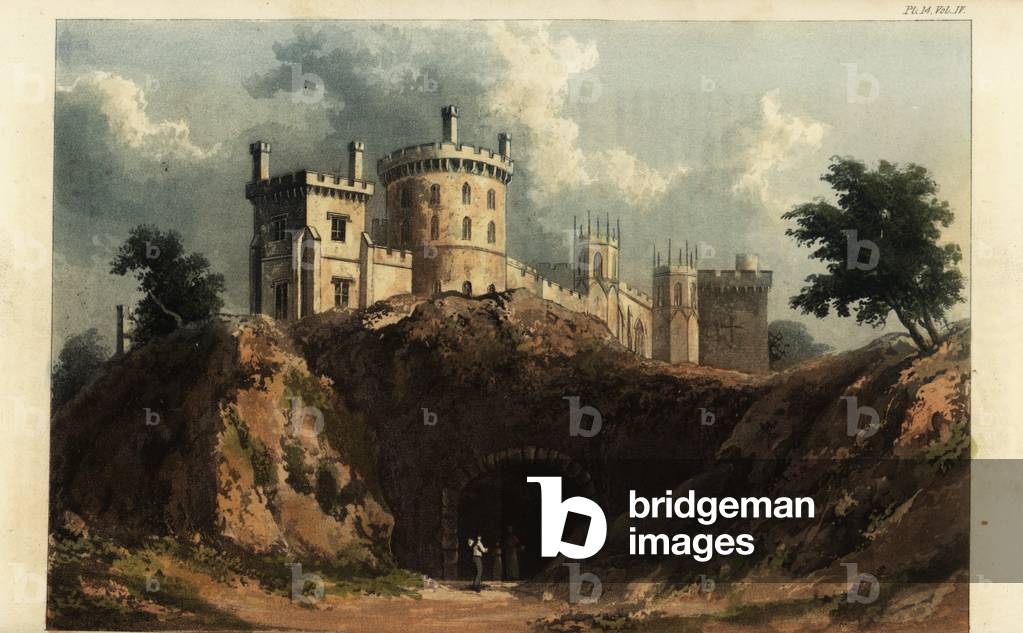 Enmore Castle, Somerset, the seat of the 3rd Earl of Egmont, 1825 (engraving)