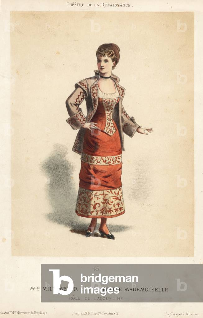 Emilie Mily Meyer, French soprano, 1879 (lithograph)