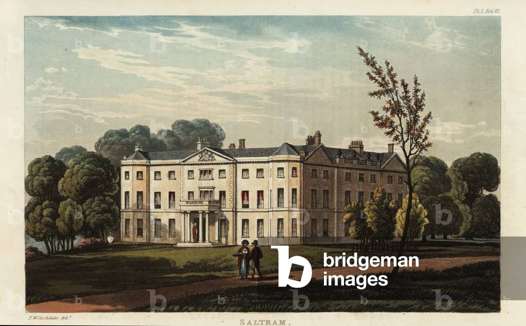 St.. Jermain, Cornwall, the seat of the Earl St. Germain, 1825 (engraving)