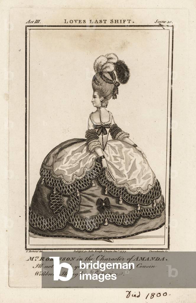Mrs Jane Robinson in the character of Amanda in Colley Cibbers Loves Last Shift