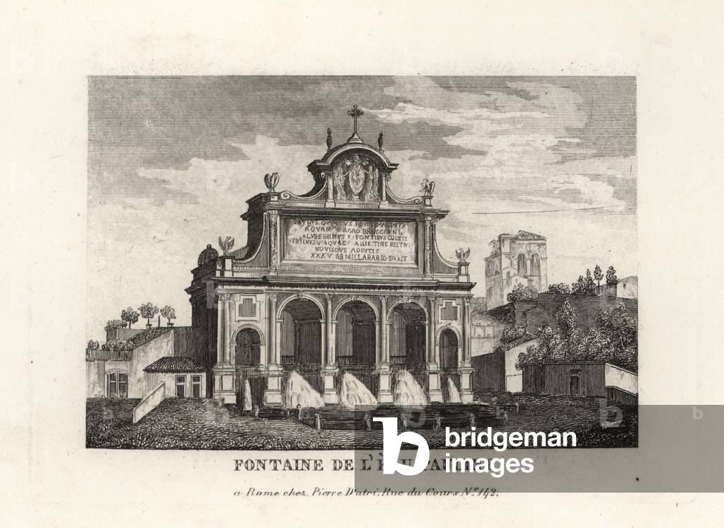 View of the Fontana dell'Acqua Paola or Il Fontanone, Fontaine de l'Eau Pauline, Rome