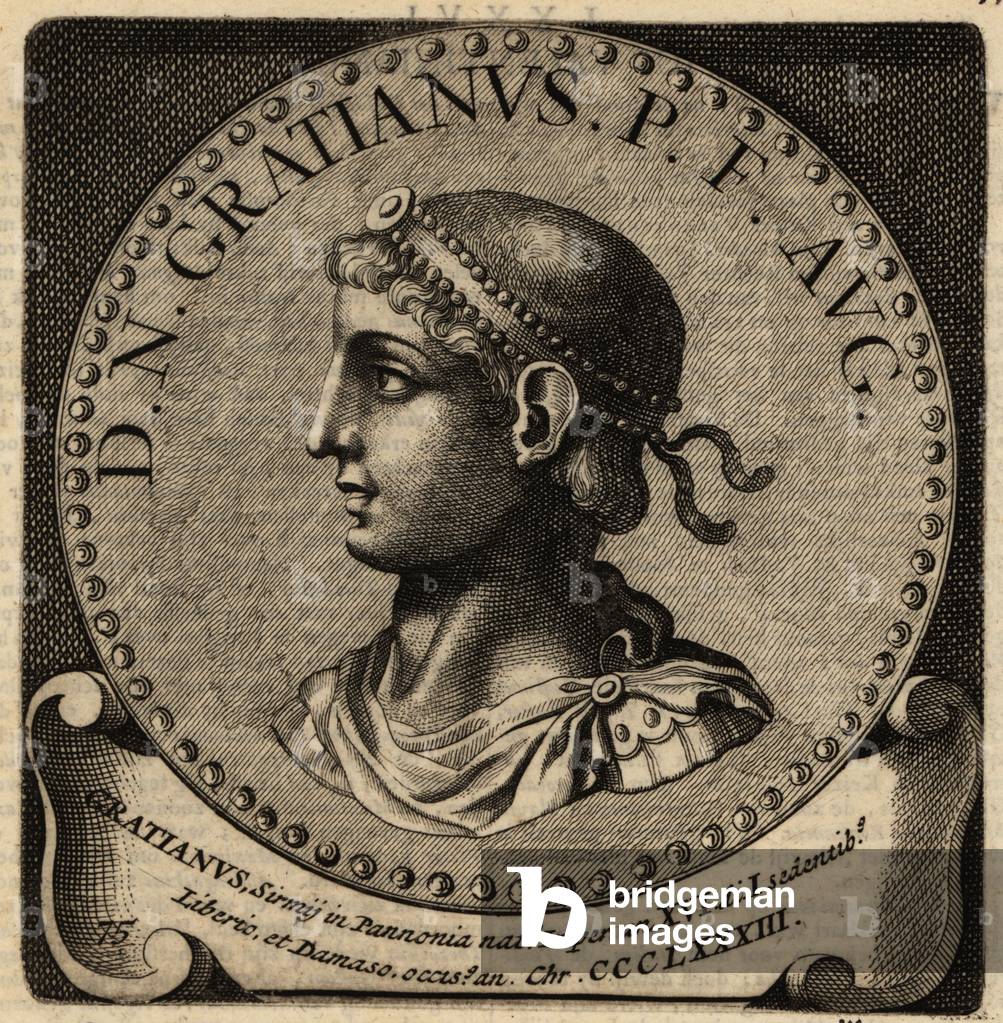 Portrait of Roman Emperor Gratian.