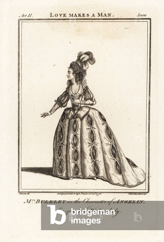 Mrs Mary Bulkley in the character of Angelina in Colley Cibbers Love Makes a Man, Covent Garden Theatre, 1768