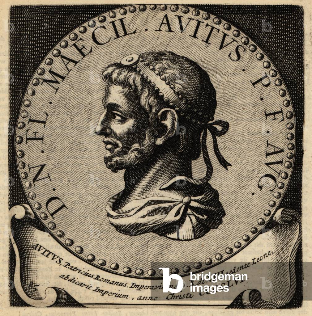 Portrait of Roman Emperor Avitus.