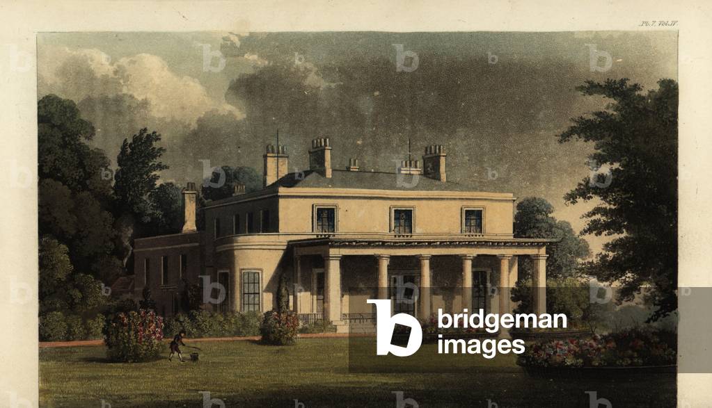 North Court, Isle of Wight, the seat of Mrs. Bennet, 1825 (engraving)